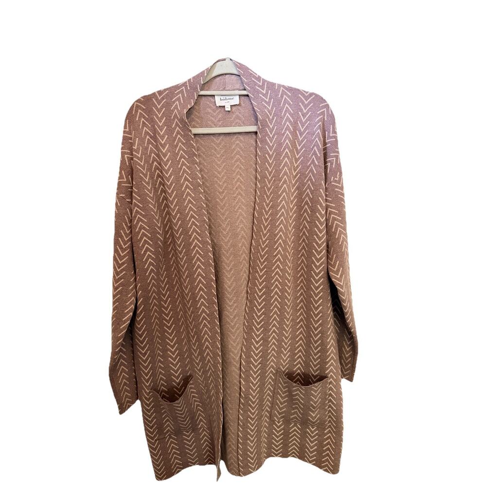 Bohme Mauve Midi Cardigan SZ M/ L Soft Quiet Luxury Minimalist Cozy Classic